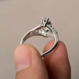 Vintage Filigree Engagement Ring 0.5ct Marquise Cut Diamond 14k WhiteGold Finish