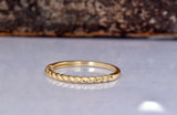 Stylish Rope Wedding Engagement Ring Stackable Band Women 14k Yellow Gold Finish