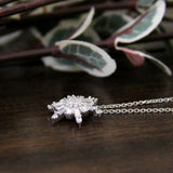 0.6ct Baguette Cut Diamond Snowflake Pendant 14k White Gold Finish NO CHAIN