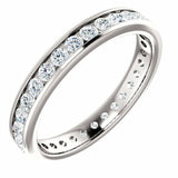 3ct Round Cut Diamond Eternity Wedding Promise Ring Band 14k White Gold Finish