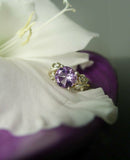 2ct Round Purple Amethyst Engagement Ring 14k Yellow Gold Finish Knot Split Band