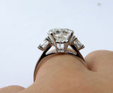 4Ct Heart Cut Diamond Marquise Accent Trilogy Solitaire Ring 18K White Gold Over