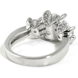 2.75ct Round Cut Diamond Engagement Ring Trilogy Classic 14k White Gold Finish