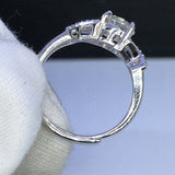 2.1ct Round Cut Diamond Engagement Ring Split Shank Band 14k White Gold Finish