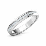 1ct Round Cut Diamond Anniversary Design Wedding Ring Band 14k White Gold Finish