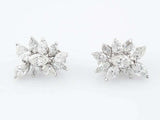 2ct Marquise Cut Diamond Floral Cluster Women Stud Earrings 14k White Gold Over