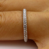 2Ct Round Brilliant Cut Diamond Iced Eternity Wedding Band 18K White Gold Finish