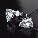 1.2ct Stud Earrings Pear Cut Diamond Solitaire Women 14k White Gold Finish