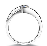 0.6ct Round Cut Diamond Engagement Ring 14k White Gold Over Classic Design Women