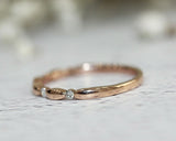 1Ct Round Cut Diamond Unique Stackable Wedding Band Ring 14K Rose Gold Finish