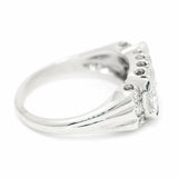 3ct Marquise Cut Diamond Art Deco Edwardian Engagement Ring 14k White Gold Over