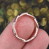 1ct Round Simulated Black Diamond Full Eternity Wedding Band 14k RoseGold Plated