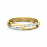 1ct Wedding Ring Band Round Cut Diamond Stylish Split Shank 14k Yellow Gold Over