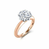 Solitaire Engagement Ring 2.5ct Round Cut VVS1D Diamond 14k Rose Gold Finish