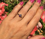 1ct Engagement Ring Pear Cut Purple Amethyst Solitaire 14k Yellow Gold Finish