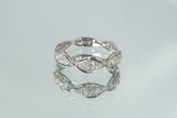 1ct Round Cut Diamond Wedding Ring Band Twisted Eternity 14k White Gold Finish