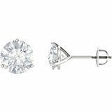 1ct Round Cut VVS1 D Diamond Classic Stud Earrings For Women in 14ct Gold Finish