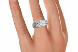 5ct Round Cut Diamond Trendy Full Eternity Wedding Ring Band 14k White Gold Over