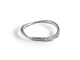 0.25ct Round Cut Diamond Stackable Wedding Band for Women 14k White Gold Finish