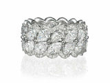 9ct Pear Cut Diamond Gatsby Cocktail Iced Full Eternity Band 14k White Gold Over