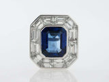 2ct Emerald Cut Blue Sapphire Diamond Halo Stud Earrings 14k White Gold Finish