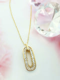 3ct Baguette Cut Diamond Oval Hollow Pendant 14k Yellow Gold Finish NO CHAIN