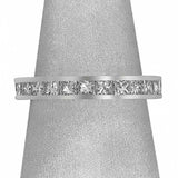 3Ct Princess Cut Diamond Channel Set Eternity Wedding Band 18K White Gold Finish