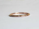 0.2ct Round Diamond Engagement Ring 14k Rose Gold Finish Minimalist Thin Promise