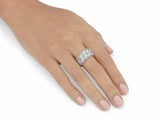 9ct Pear Cut Diamond Gatsby Cocktail Iced Full Eternity Band 14k White Gold Over