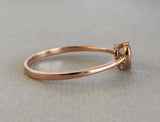 Solitaire Promise Engagement Ring 0.2ct Heart Cut Diamond 14k Rose Gold Finish