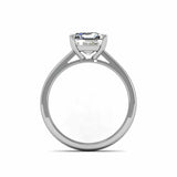 1.5ct Emerald Cut VVS1D Diamond Engagement Ring Solitaire 14k White Gold Finish