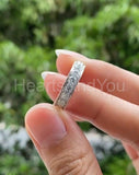 1.5ct Round Cut Moissanite Pave Full Eternity Wedding Band 14k White Gold Plated