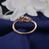 1.6ct Round Cut Diamond Engagement Ring 14k Rose Gold Finish Unique Stackable