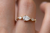 1ct Pear Cut Diamond Engagement Ring 14k Yellow Gold Finish Fancy Cuts Lineup