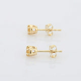 0.5ct Stud Earrings Round Cut Yellow Citrine Solitaire 14k Yellow Gold Finish