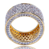 3.4ct Round Cut Diamond Wedding Ring Band 14k Yellow Gold Finish Full Eternity