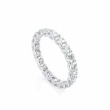 2.4ct Round Cut Diamond Stackable Eternity Wedding Ring Band 14k White Gold Over