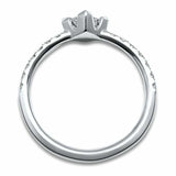 1.4ct Princess Cut Diamond Engagement Ring Accents Solitaire 14k White Gold Over