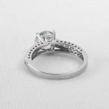 2.6ct Round Cut VVS1D Diamond Solitaire with Accents Ring 14k White Gold Finish