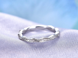 1.2ct Wedding Ring Band Round Cut Diamond Full Eternity 14k White Gold Finish