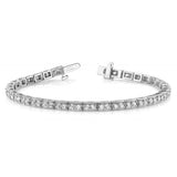 10Ct Round Cut Diamond Links Slim Women Tennis Bracelet 14K White Gold Finish