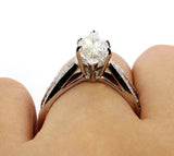 5Ct Marquise Cut Diamond Reverse Split Shank Engagement Ring 14K White Gold Over