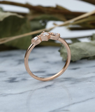 0.8ct Round Cut VVS1D Diamond Engagement Ring 14k Rose Gold Finish Three Stone