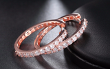 4ct Round Cut Diamond Round Shape Party Wear Hoop Earrings 14k Rose Gold Finish