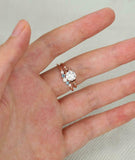 Halo Solitaire with Accents Ring 1.5ct Cushion Cut Diamond 14k Rose Gold Finish