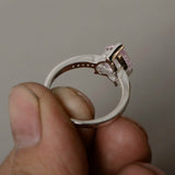 2ct Heart Cut Peach Morganite Solitaire Women Engagement Ring 14k WhiteGold Over