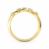 1ct Engagement Ring Round Cut Diamond Cluster Design 14k Yellow Gold Finish