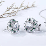 6Ct Radiant Cut Diamond Emerald Gatsby Cocktail Stud Earring 14K White Gold Over