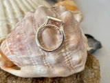 2.3ct Radiant Cut Peach Morganite Bezel Set Solitaire Ring 14k White Gold Finish