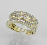 4ct Princess Cut Diamond Half Eternity Engagement Ring 14k Yellow Gold Finish